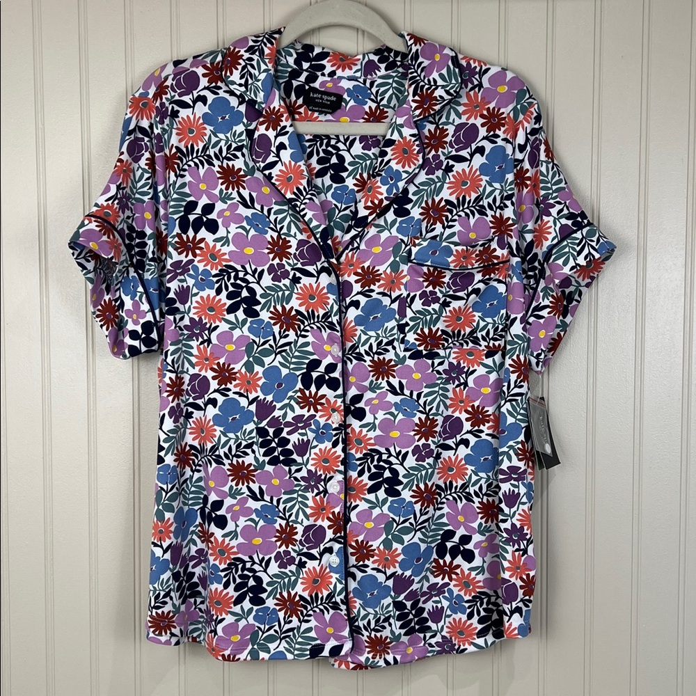 NWT Kate Spade Women’s Multicolor Floral Top Sleepwear Size XL